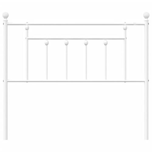 Sengegavl 100 cm metal hvid