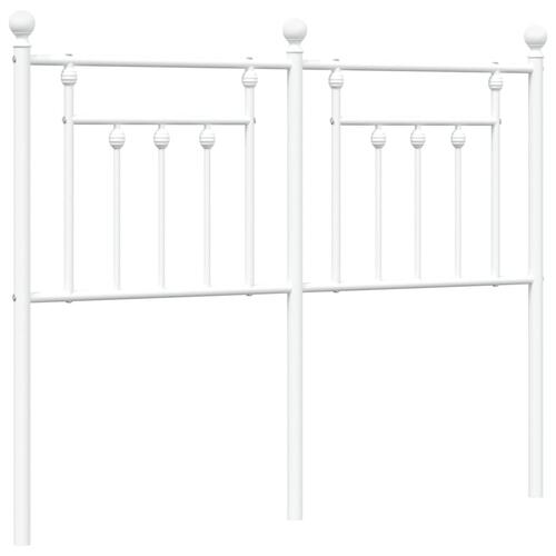 Sengegavl 120 cm metal hvid