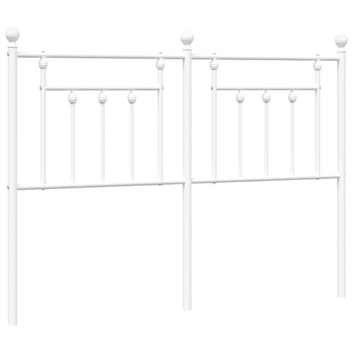 Sengegavl 135 cm metal hvid