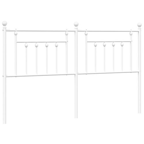 Sengegavl 160 cm metal hvid