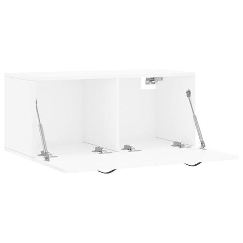Vægskab 80x36,5x35 cm konstrueret træ hvid højglans