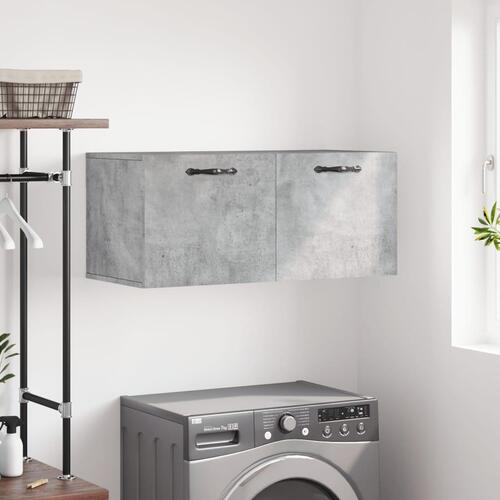 Vægskab 80x36,5x35 cm konstrueret træ betongrå
