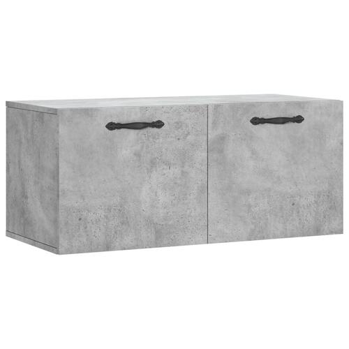 Vægskab 80x36,5x35 cm konstrueret træ betongrå