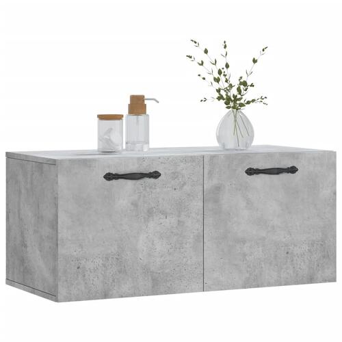 Vægskab 80x36,5x35 cm konstrueret træ betongrå