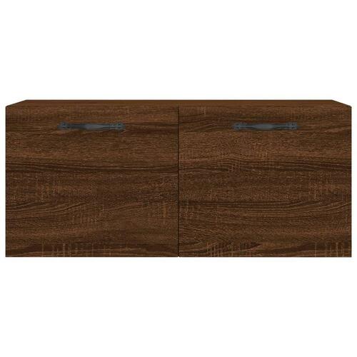Vægskab 80x36,5x35 cm konstrueret træ brun egetræsfarve
