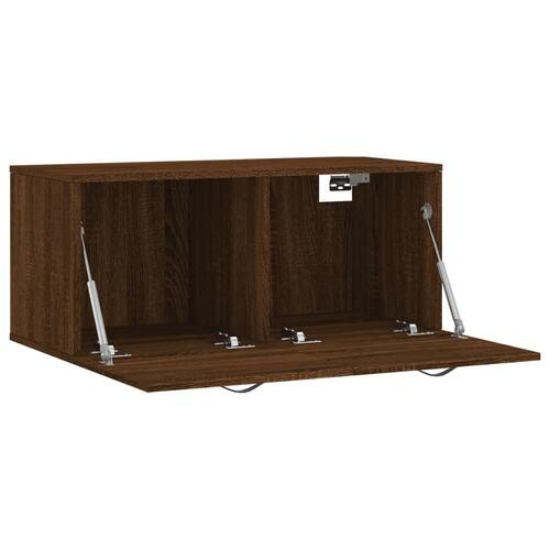 Vægskab 80x36,5x35 cm konstrueret træ brun egetræsfarve
