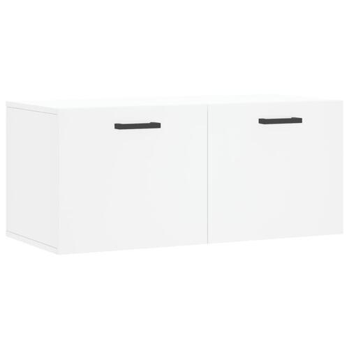 Vægskab 80x36,5x35 cm konstrueret træ hvid