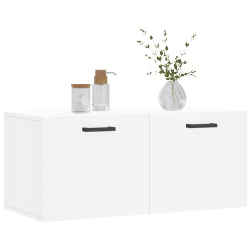 Vægskab 80x36,5x35 cm konstrueret træ hvid