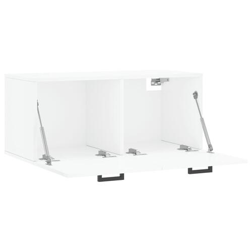 Vægskab 80x36,5x35 cm konstrueret træ hvid højglans