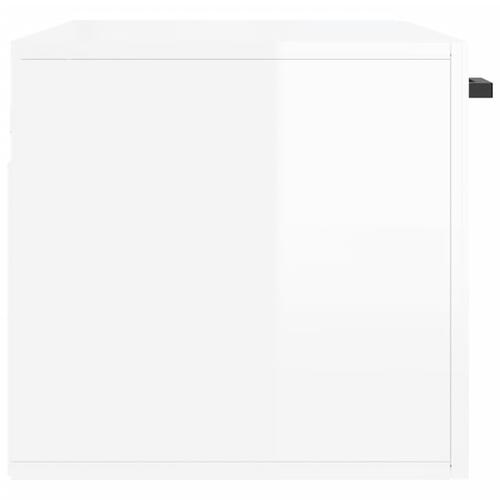 Vægskab 80x36,5x35 cm konstrueret træ hvid højglans