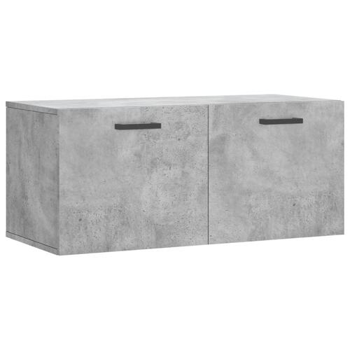 Vægskab 80x36,5x35 cm konstrueret træ betongrå