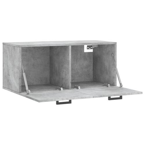 Vægskab 80x36,5x35 cm konstrueret træ betongrå