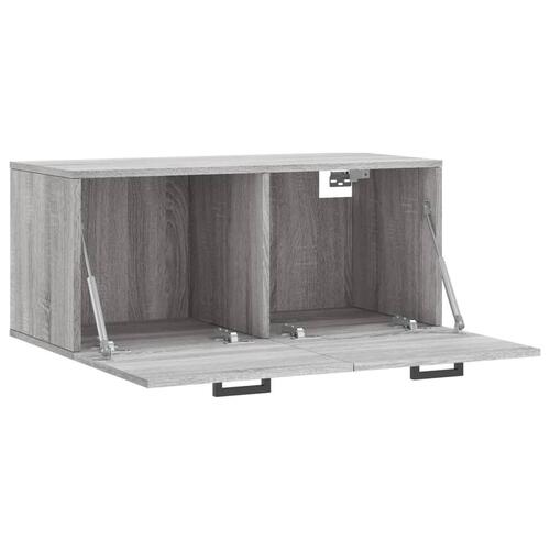 Vægskab 80x36,5x35 cm konstrueret træ grå sonoma-eg