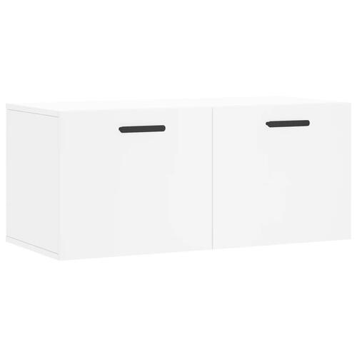 Vægskab 80x36,5x35 cm konstrueret træ hvid
