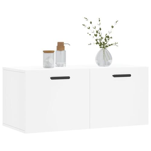 Vægskab 80x36,5x35 cm konstrueret træ hvid