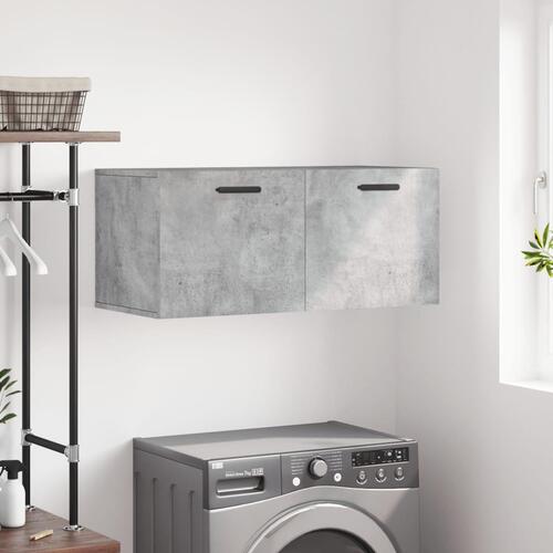 Vægskab 80x36,5x35 cm konstrueret træ betongrå