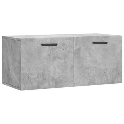 Vægskab 80x36,5x35 cm konstrueret træ betongrå