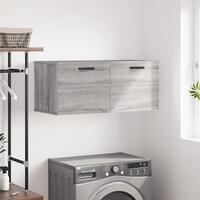 Vægskab 80x36,5x35 cm konstrueret træ grå sonoma-eg