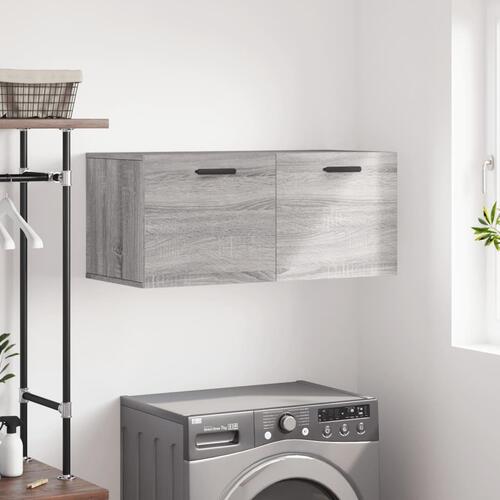 Vægskab 80x36,5x35 cm konstrueret træ grå sonoma-eg