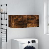 Vægskab 80x36,5x35 cm konstrueret træ røget egetræsfarve