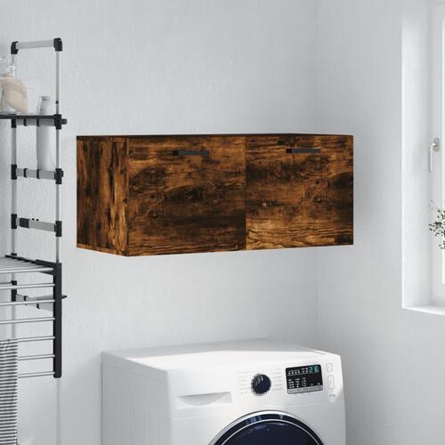 Vægskab 80x36,5x35 cm konstrueret træ røget egetræsfarve