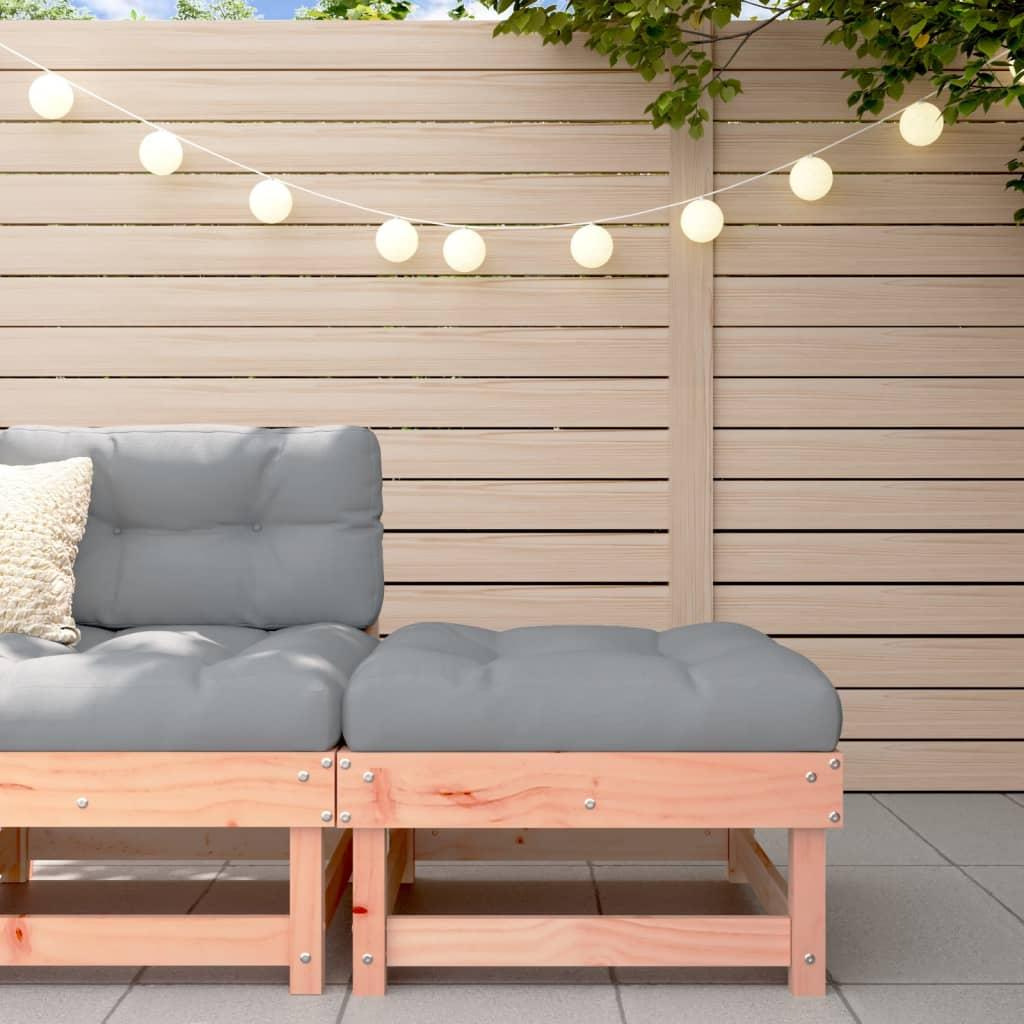 Hjørnemodul Med Hynder Massivt Fyrretræ - Douglasgran naturlig / Fodskammel