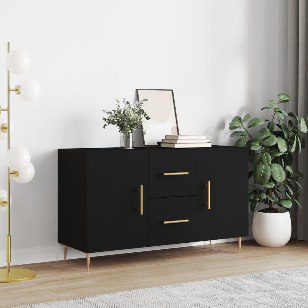 Skænk 100x36x60 cm konstrueret træ sort