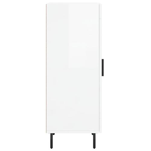 Skænk 34,5x34x90 cm konstrueret træ hvid højglans