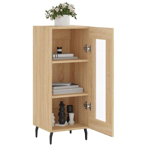 Skænk 34,5x34x90 cm konstrueret træ sonoma-eg