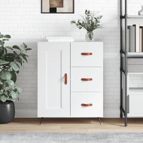 Skænk 69,5x34x90 cm konstrueret træ hvid