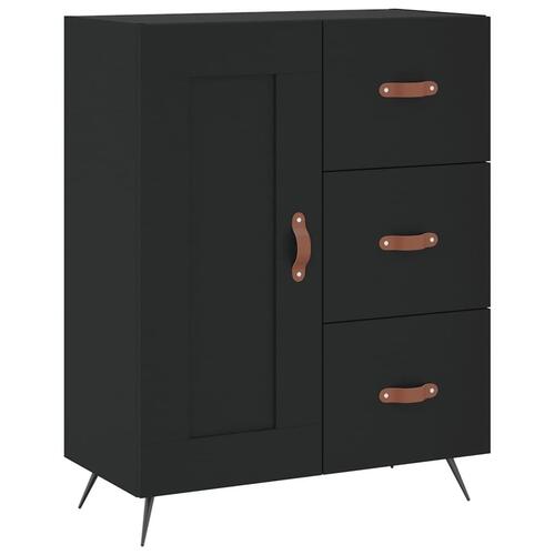 Skænk 69,5x34x90 cm konstrueret træ sort