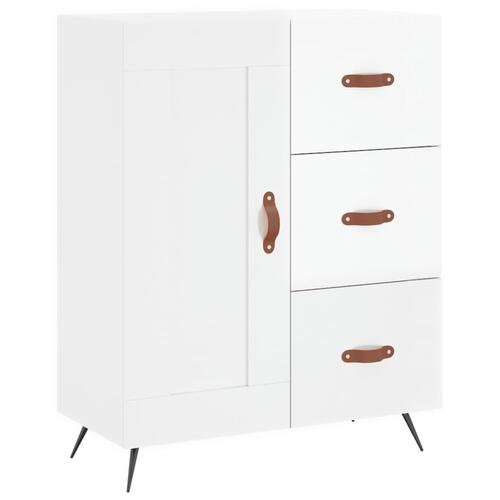 Skænk 69,5x34x90 cm konstrueret træ hvid højglans