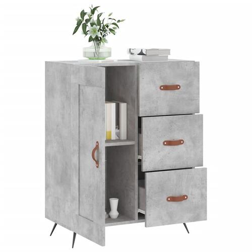 Skænk 69,5x34x90 cm konstrueret træ betongrå