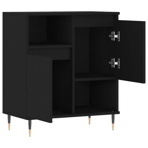 Skænk 60x35x70 cm konstrueret træ sort