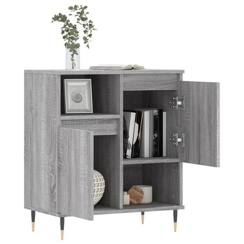 Skænk 60x35x70 cm konstrueret træ grå sonoma-eg