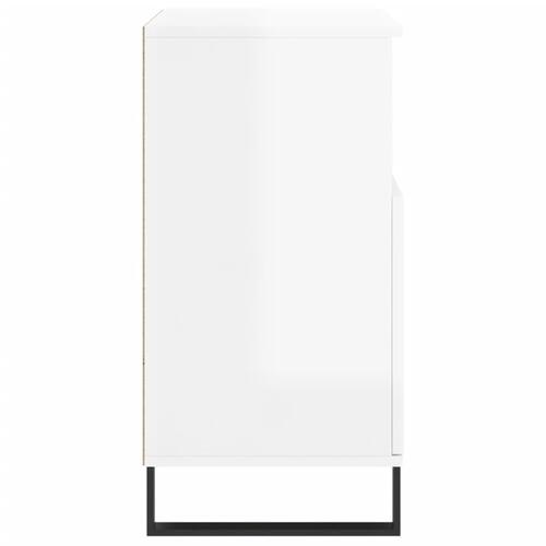Skænk 60x35x70 cm konstrueret træ hvid højglans