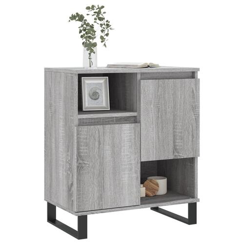 Skænk 60x35x70 cm konstrueret træ grå sonoma-eg