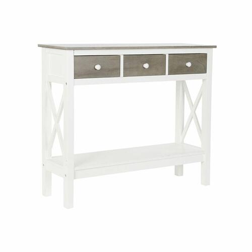 Console S3022705 Hvid Grå Poppel 100 x 32 x 85 cm