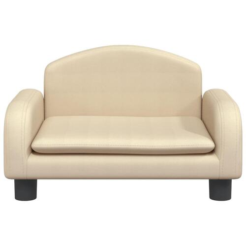 Sofa til børn 50x40x30 cm stof cremefarvet