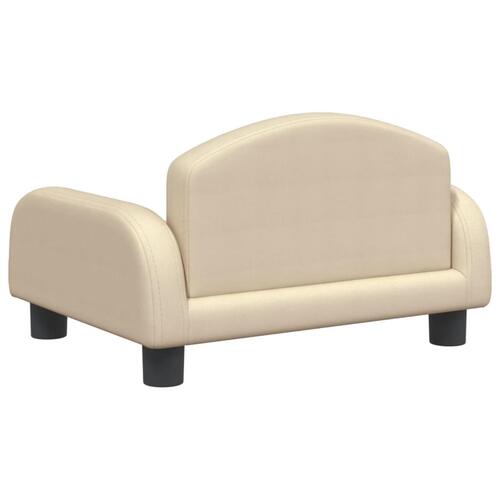 Sofa til børn 50x40x30 cm stof cremefarvet