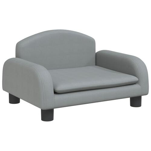 Sofa til børn 50x40x30 cm stof lysegrå
