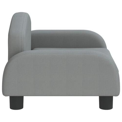 Sofa til børn 50x40x30 cm stof lysegrå