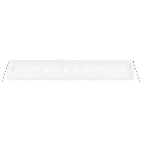 Drivhus med stålstel 24 m² 12x2x2 m hvid