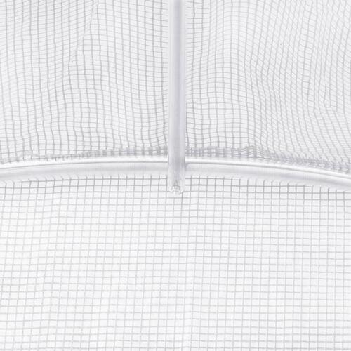 Drivhus med stålstel 12 m² 6x2x2 m hvid