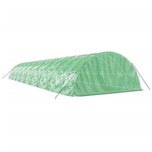 Drivhus med stålstel 90 m² 18x5x2,3 m grøn