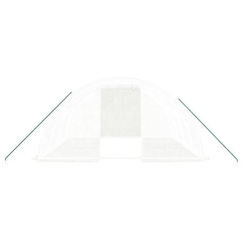 Drivhus med stålstel 16 m² 4x4x2 m hvid