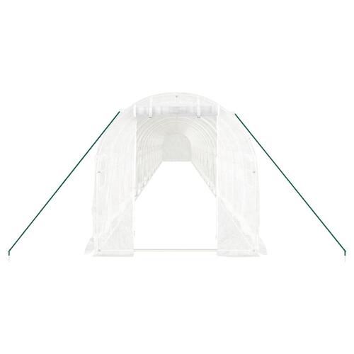 Drivhus med stålstel 44 m² 22x2x2 m hvid