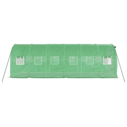 Drivhus med stålstel 12 m² - 6×2×2 m, grøn