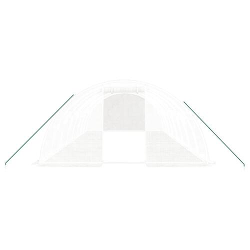Drivhus med stålstel 32 m² 8x4x2 m hvid