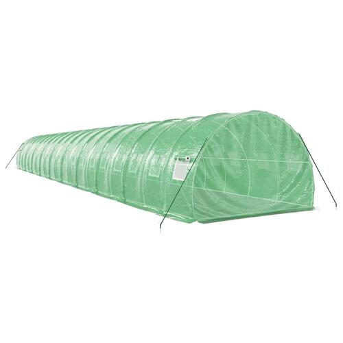 Drivhus med stålstel 60 m² 20x3x2 m grøn
